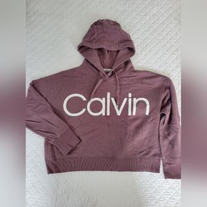 Women's Calvin Klein Performance cropped sweatshirt, size large, mauve/purplish